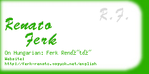 renato ferk business card